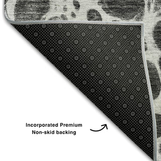 Piper Looms Mayfield Abstract AMF707 Gray Machine Washable Area Rug Backing Image