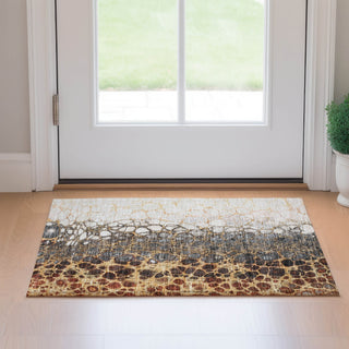 Piper Looms Mayfield Abstract AMF707 Ivory Machine Washable Area Rug Scatter Lifestyle Image Feature
