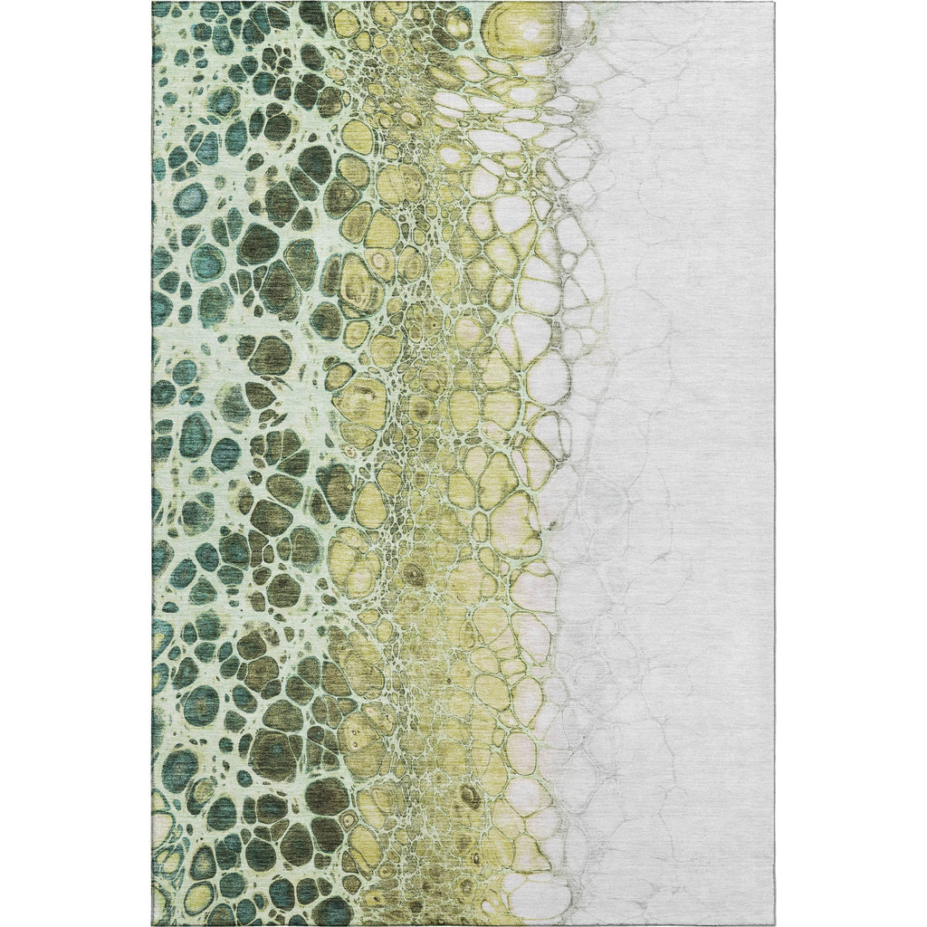 Piper Looms Mayfield Abstract AMF707 Olive Machine Washable Area Rug main image