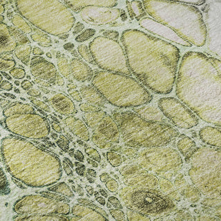 Piper Looms Mayfield Abstract AMF707 Olive Machine Washable Area Rug Swatch Image