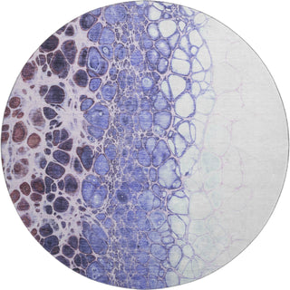 Piper Looms Mayfield Abstract AMF707 Purple Machine Washable Area Rug Round Main Image