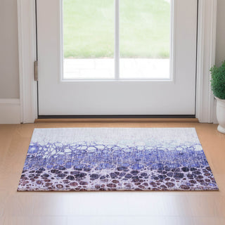 Piper Looms Mayfield Abstract AMF707 Purple Machine Washable Area Rug Scatter Lifestyle Image Feature