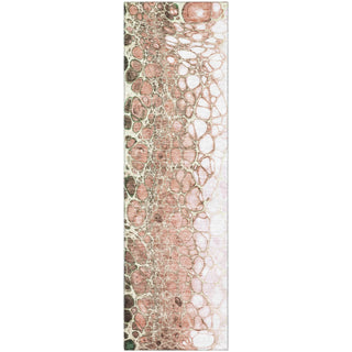 Piper Looms Mayfield Abstract AMF707 Salmon Machine Washable Area Rug Runner Main Image