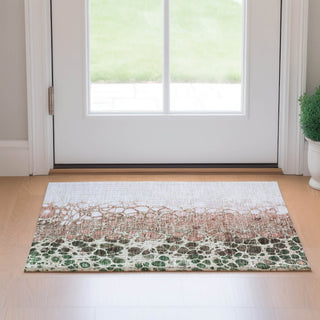Piper Looms Mayfield Abstract AMF707 Salmon Machine Washable Area Rug Scatter Lifestyle Image Feature