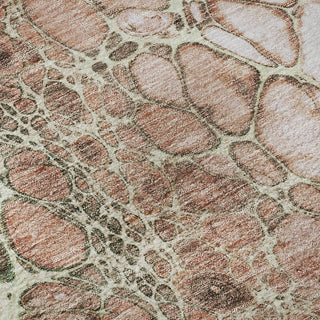 Piper Looms Mayfield Abstract AMF707 Salmon Machine Washable Area Rug Swatch Image