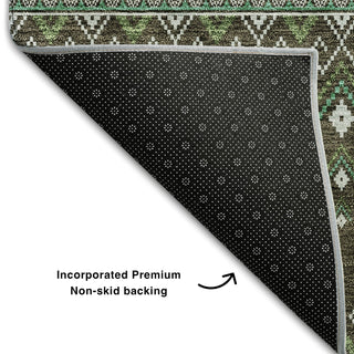 Piper Looms Mayfield Boho AMF708 Brown Machine Washable Area Rug Backing Image