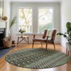 Piper Looms Mayfield Boho AMF708 Brown Machine Washable Area Rug Round Lifestyle Image Feature