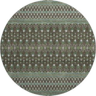 Piper Looms Mayfield Boho AMF708 Brown Machine Washable Area Rug Round Main Image