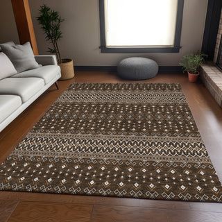 Piper Looms Mayfield Boho AMF708 Chocolate Machine Washable Area Rug Lifestyle Image Feature