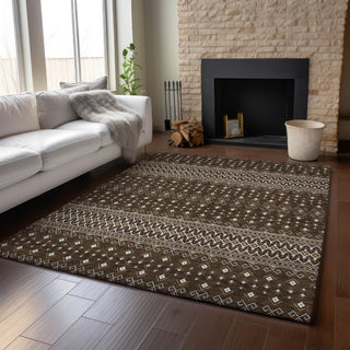 Piper Looms Mayfield Boho AMF708 Chocolate Machine Washable Area Rug Lifestyle Image Feature