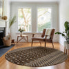 Piper Looms Mayfield Boho AMF708 Chocolate Machine Washable Area Rug Round Lifestyle Image Feature