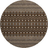 Piper Looms Mayfield Boho AMF708 Chocolate Machine Washable Area Rug Round Main Image