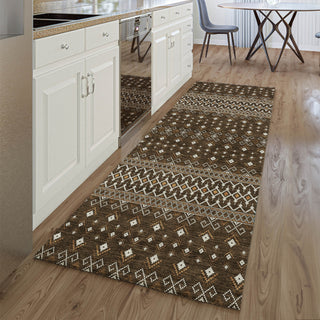 Piper Looms Mayfield Boho AMF708 Chocolate Machine Washable Area Rug Runner Lifestyle Image Feature