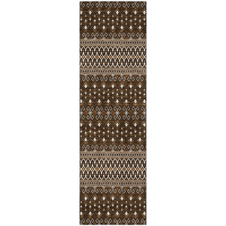 Piper Looms Mayfield Boho AMF708 Chocolate Machine Washable Area Rug Runner Main Image