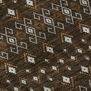 Piper Looms Mayfield Boho AMF708 Chocolate Machine Washable Area Rug Swatch Image