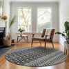 Piper Looms Mayfield Boho AMF708 Gray Machine Washable Area Rug Round Lifestyle Image Feature