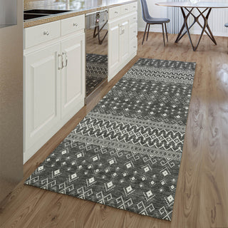 Piper Looms Mayfield Boho AMF708 Gray Machine Washable Area Rug Runner Lifestyle Image Feature