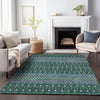 Piper Looms Mayfield Boho AMF708 Green Machine Washable Area Rug Lifestyle Image Feature