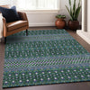 Piper Looms Mayfield Boho AMF708 Green Machine Washable Area Rug Lifestyle Image Feature