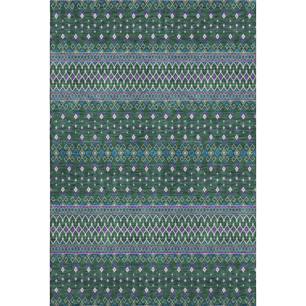 Piper Looms Mayfield Boho AMF708 Green Machine Washable Area Rug main image