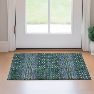 Piper Looms Mayfield Boho AMF708 Green Machine Washable Area Rug Scatter Lifestyle Image Feature