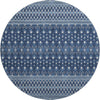 Piper Looms Mayfield Boho AMF708 Navy Machine Washable Area Rug Round Main Image