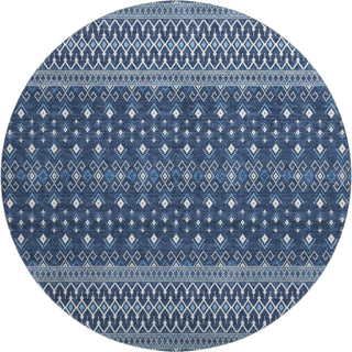 Piper Looms Mayfield Boho AMF708 Navy Machine Washable Area Rug Round Main Image