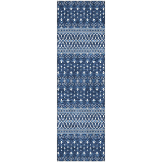 Piper Looms Mayfield Boho AMF708 Navy Machine Washable Area Rug Runner Main Image