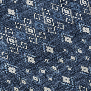 Piper Looms Mayfield Boho AMF708 Navy Machine Washable Area Rug Swatch Image
