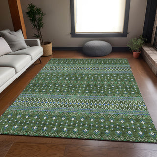 Piper Looms Mayfield Boho AMF708 Olive Machine Washable Area Rug Lifestyle Image Feature