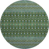 Piper Looms Mayfield Boho AMF708 Olive Machine Washable Area Rug Round Main Image