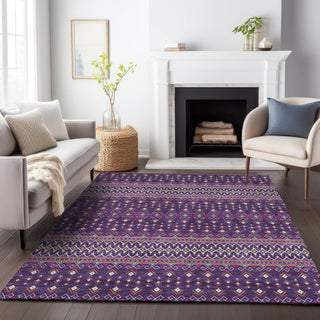 Piper Looms Mayfield Boho AMF708 Purple Machine Washable Area Rug Lifestyle Image Feature