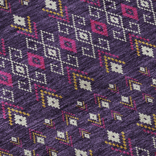 Piper Looms Mayfield Boho AMF708 Purple Machine Washable Area Rug Swatch Image