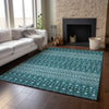 Piper Looms Mayfield Boho AMF708 Teal Machine Washable Area Rug Lifestyle Image Feature