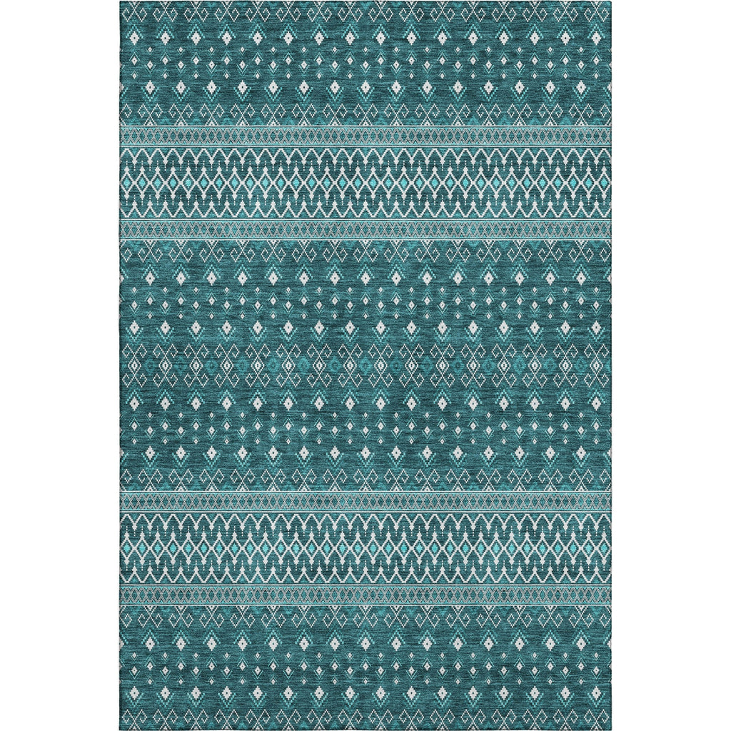 Piper Looms Mayfield Boho AMF708 Teal Machine Washable Area Rug main image