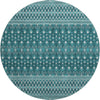 Piper Looms Mayfield Boho AMF708 Teal Machine Washable Area Rug Round Main Image