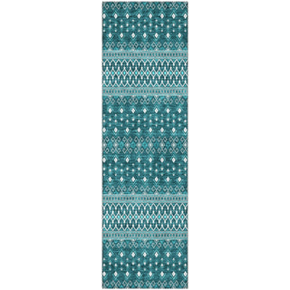 Piper Looms Mayfield Boho AMF708 Teal Machine Washable Area Rug Runner Main Image