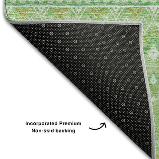 Piper Looms Mayfield Boho AMF709 Aloe Machine Washable Area Rug Backing Image