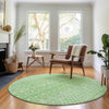 Piper Looms Mayfield Boho AMF709 Aloe Machine Washable Area Rug Round Lifestyle Image Feature
