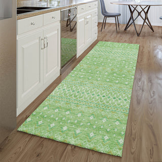Piper Looms Mayfield Boho AMF709 Aloe Machine Washable Area Rug Runner Lifestyle Image Feature