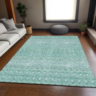Piper Looms Mayfield Boho AMF709 Aqua Machine Washable Area Rug Lifestyle Image Feature