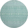 Piper Looms Mayfield Boho AMF709 Aqua Machine Washable Area Rug Round Main Image
