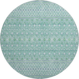 Piper Looms Mayfield Boho AMF709 Aqua Machine Washable Area Rug Round Main Image