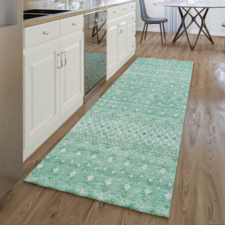Piper Looms Mayfield Boho AMF709 Aqua Machine Washable Area Rug Runner Lifestyle Image Feature