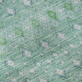 Piper Looms Mayfield Boho AMF709 Aqua Machine Washable Area Rug Swatch Image