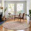 Piper Looms Mayfield Boho AMF709 Blush Machine Washable Area Rug Round Lifestyle Image Feature