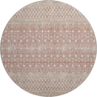 Piper Looms Mayfield Boho AMF709 Blush Machine Washable Area Rug Round Main Image