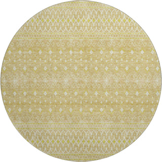 Piper Looms Mayfield Boho AMF709 Gold Machine Washable Area Rug Round Main Image