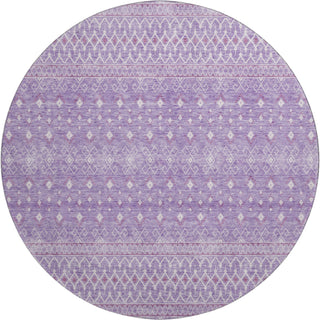 Piper Looms Mayfield Boho AMF709 Lavender Machine Washable Area Rug Round Main Image