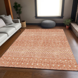 Piper Looms Mayfield Boho AMF709 Salmon Machine Washable Area Rug Lifestyle Image Feature